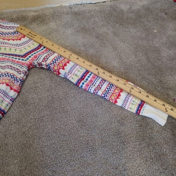 Gap Size Small S Winter Sweater Striped Pink Geometric Long Sleeve Christmas - Picture 2 of 9